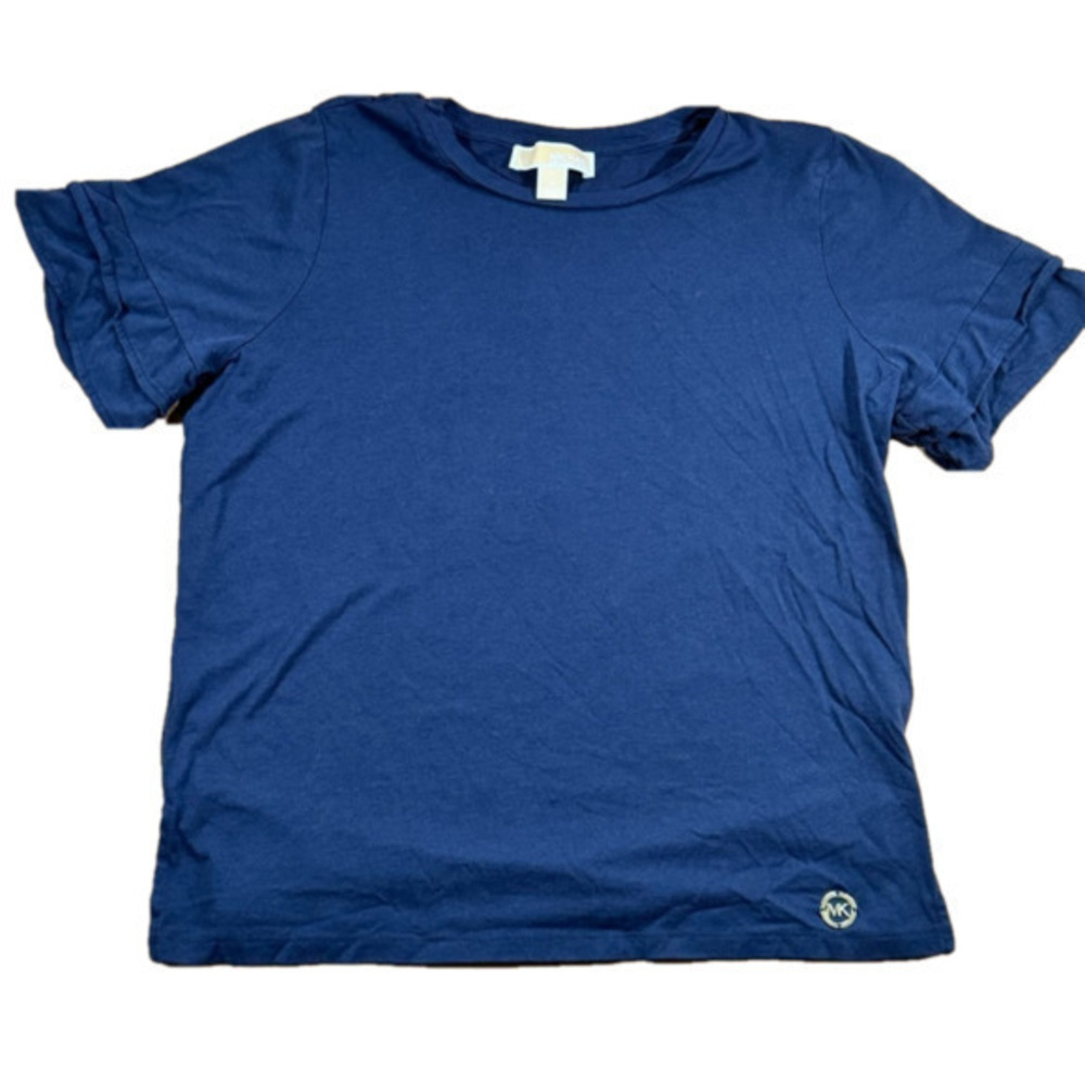 Michael Kors Navy Blue Flutter Sleeve T-Shirt